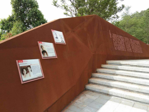 陵城耐候钢挡土墙